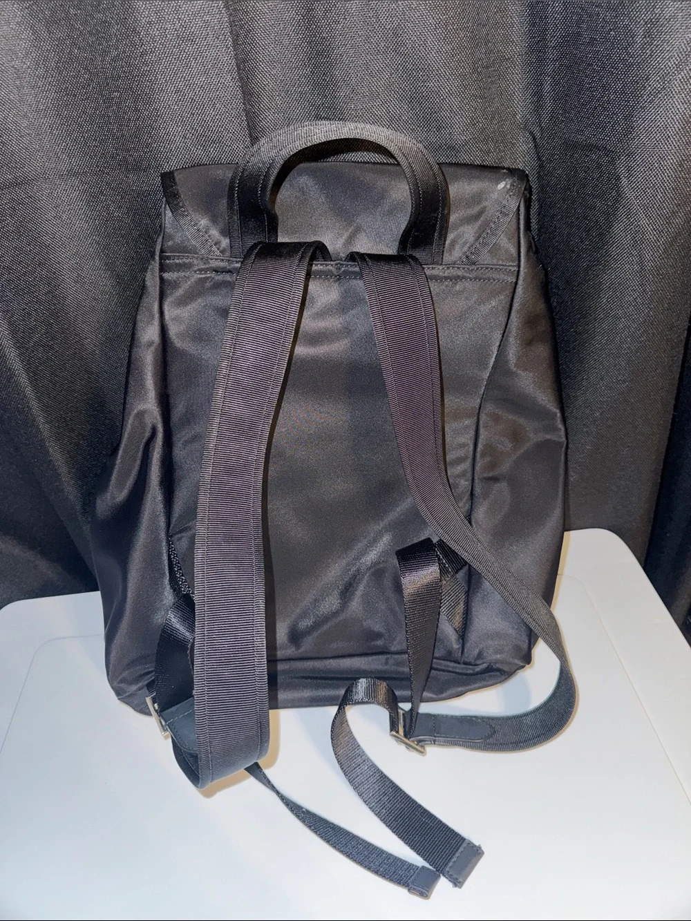 kate spade Black Nylon Backpack with Front Zip Pocket